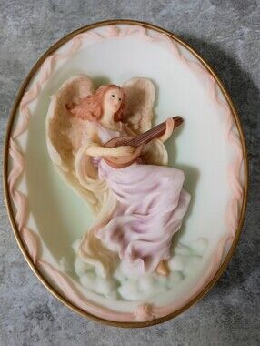 Seraphim Classics Collectable Angel Wall Plaque -  Pink and Cream